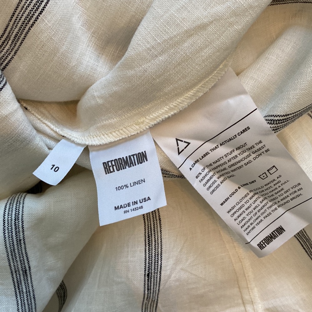 100% Linen Reformation dress - Picture 8 of 12